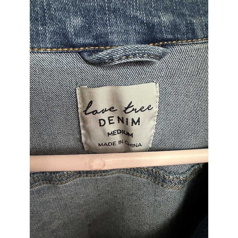 Love Tree Denim Button‎ Up Jacket Sz Medium - Picture 2 of 6